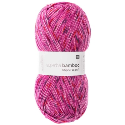 Rico Superba Bamboo Superwash Sock Yarn 100g - 028-Confetti-Pink