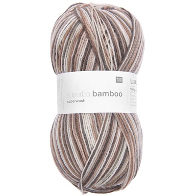 Rico Superba Bamboo Superwash Sock Yarn 100g - 037-Dust-Mix