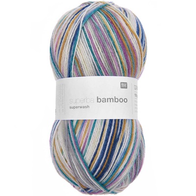 Rico Superba Bamboo Superwash Sock Yarn 100g - 039-Lilac-Mint