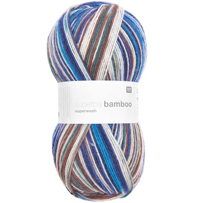 Rico Superba Bamboo Superwash Sock Yarn 100g - 042-Brown-Petrol