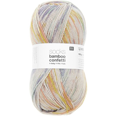 Rico Superba Bamboo Superwash Sock Yarn 100g - 052-Confetti-Summer