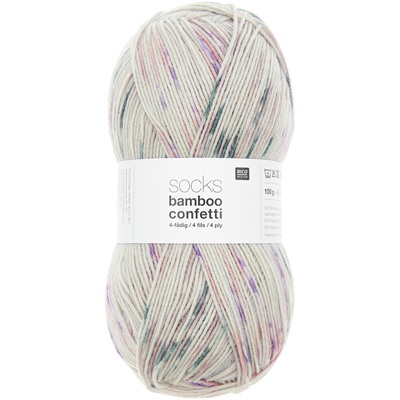 Rico Superba Bamboo Superwash Sock Yarn 100g - 055-Confetti-Romantic