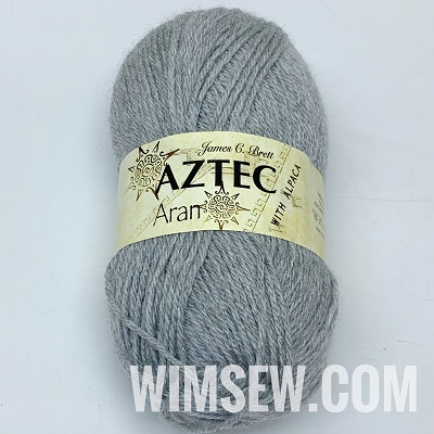 Aztec Aran with Alpaca 100g - AL10 Light Grey