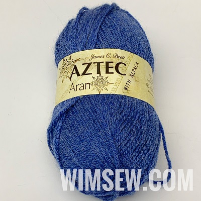 Aztec Aran with Alpaca 100g - AL16 Blue