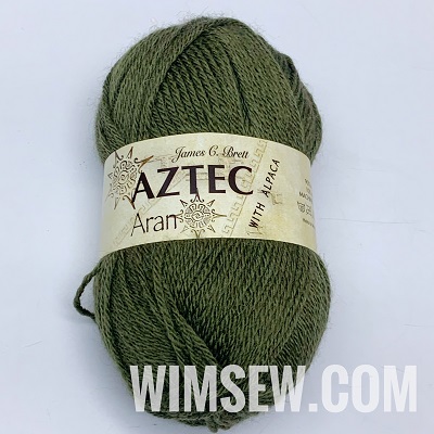Aztec Aran with Alpaca 100g - AL9 Olive