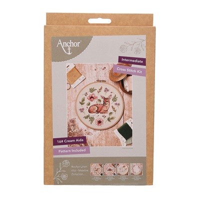 Counted Cross Stitch Kit: Linen: Meadow Collection: Fawn - ALXE001