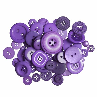Bag of Craft Buttons: Assorted Dark Purple: 50g - B6210\18 - RRP £1.50 - OUR PRICE ONLY 75p