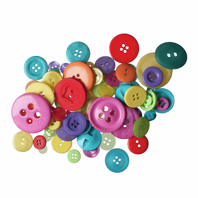 Bag of Craft Buttons: Assorted Brights: 50g - B6210\52 - RRP £1.50 - OUR PRICE ONLY 75p