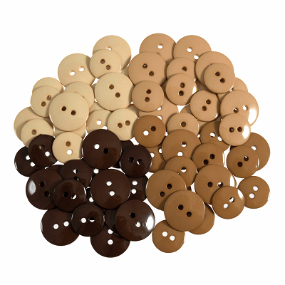 Craft Buttons: Waterfall: Code H: Brown: Pack of 72 - B6400.02 - RRP £5.99 - OUR PRICE ONLY £2.99