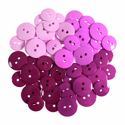 Craft Buttons: Waterfall: Code H: Pink: Pack of 72 - B6400.06 - RRP £5.99 - OUR PRICE ONLY £2.99