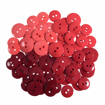 Craft Buttons: Waterfall: Code H: Red: Pack of 72 - B6400.08 - RRP £5.99 - OUR PRICE ONLY £2.99