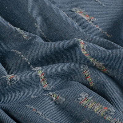 35% Cotton, 35% Polyamide, 30% Polyester  - EM27- BDEN10 - Denim Fabric Abstract