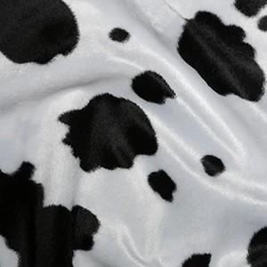Poly Valboa Fur - 01-C4629 - Black Cow - 1m or 0.5m