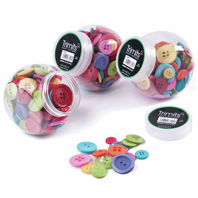 Jar of Craft Buttons - BP002 - <strong><span style='color: #00ccff;'>RRP £5.99</span></strong> - <strong><span style='color: #ff0000;'>OUR PRICE ONLY £2.99</span></strong>
