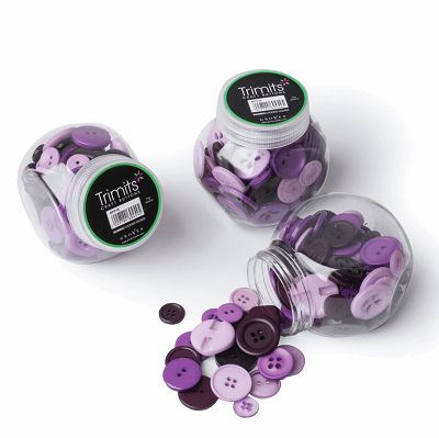 Jar of Craft Buttons: Assorted Purple - BP012 - RRP £5.99 - OUR PRICE ONLY £2.99