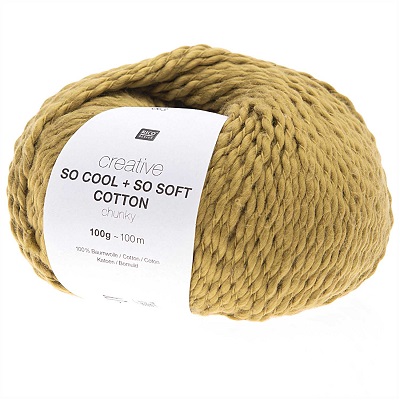 Rico So Cool So Soft 100g Cotton Chunky - Mustard