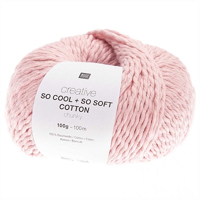 Rico So Cool So Soft 100g Cotton Chunky - Pink