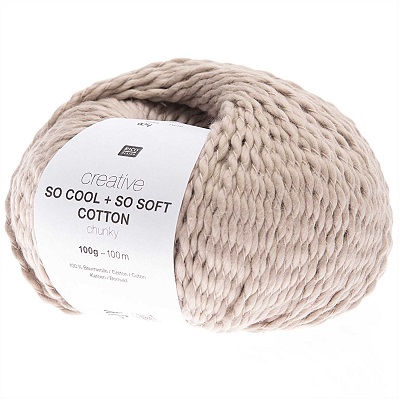 Rico So Cool So Soft 100g Cotton Chunky - Powder