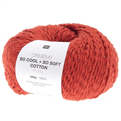 Rico So Cool So Soft 100g Cotton Chunky - Red