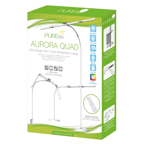 PURElite - Lamp: Ultra-Bright: 3in1: Multi-Directional: Aurora Quad - CFPL36