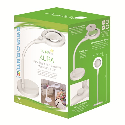 PURElite - Magnifying Light: Ultra-Bright: Table Lamp: Aura - CFPL41