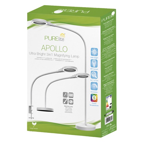 PURElite - Magnifying Light: Ultra-Bright: 3-in-1 Lamp: Apollo - CFPL42
