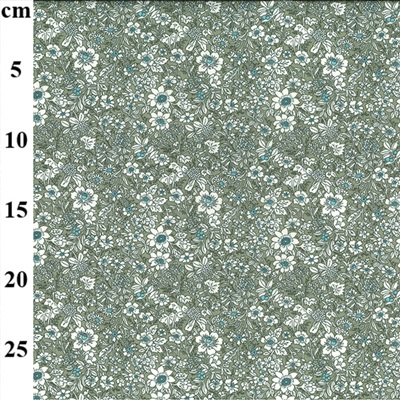 100% Cotton Poplin Floral Designs Small 01cp0221 Meadow