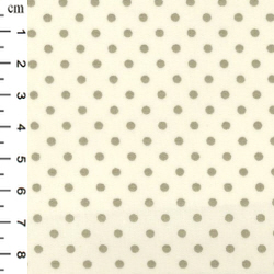 100% Cotton Poplin Green Polka Dot on Ivory BG - 01CP0284green