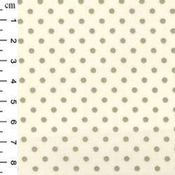 100% Cotton Poplin Green Polka Dot on Ivory BG - 01CP0284green