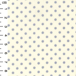 100% Cotton Poplin Pale Blue Polka Dot on Ivory BG - 01CP0284paleblue