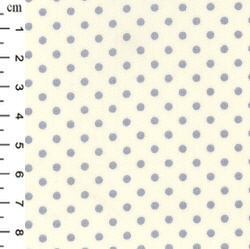 100% Cotton Poplin Pale Blue Polka Dot on Ivory BG - 01CP0284paleblue