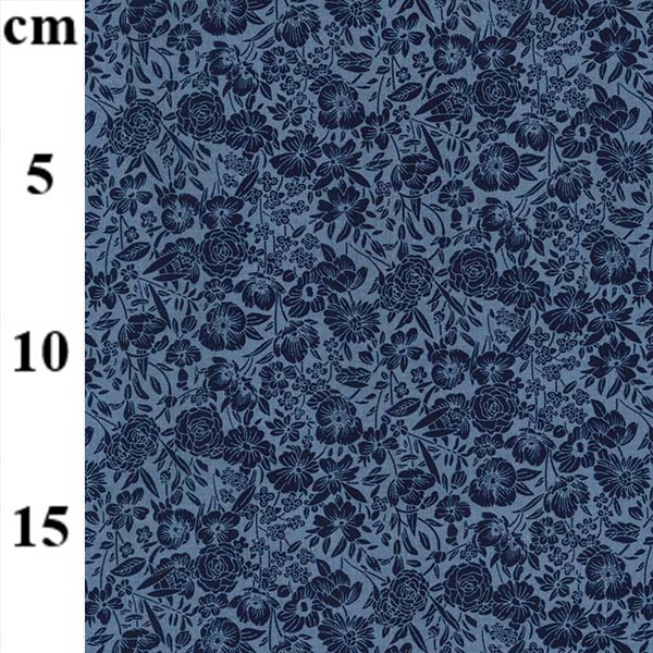 100% Cotton Poplin Print 01CP0858 Denim*