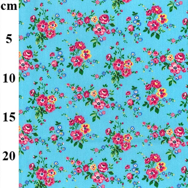 100% Cotton Poplin Print 01CP0906 Sky*