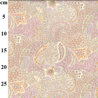 100% Cotton Poplin Paisley Prints - 01cp0973 Pink
