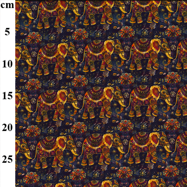 100% Printed Cotton  - 01CP1019* Elephants