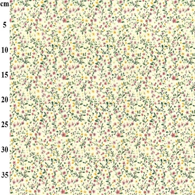 100% Printed Cotton  - 01CP1080-Mini-Flower-Pink