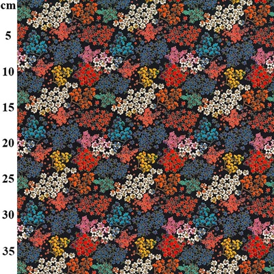 100% Printed Cotton  - 01CP1100-Miniflowers-Black