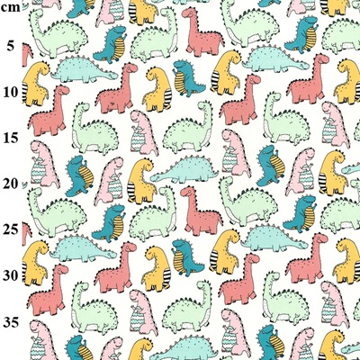 100% Printed Cotton  - 01CP1127-Dino