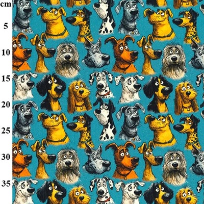 100% Printed Cotton  - 01CP1172-Dogs