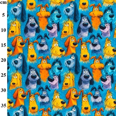 100% Printed Cotton  - 01CP1173-Dogs