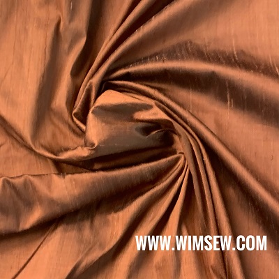 100% Silk Dupion - Copper 1m