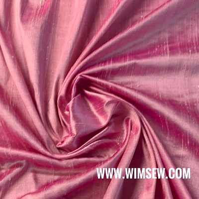 100% Silk Dupion - Pink 1m