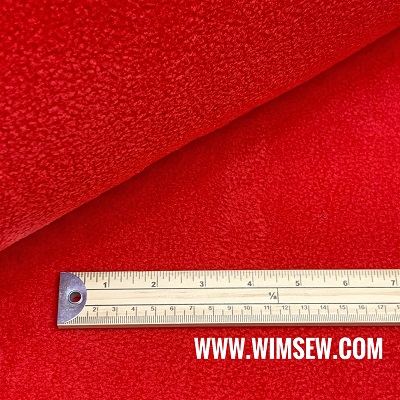 Anti-Pill Polar Fleece - E3 Red - 1m or 0.5m 