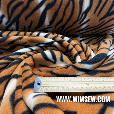 Anti-Pill Printed Polar Fleece - E3 Tiger - 1m or 0.5m 