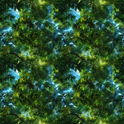 100% Printed Cotton  - EM27- ESDC32 - Cotton Photorealism Tree Sky