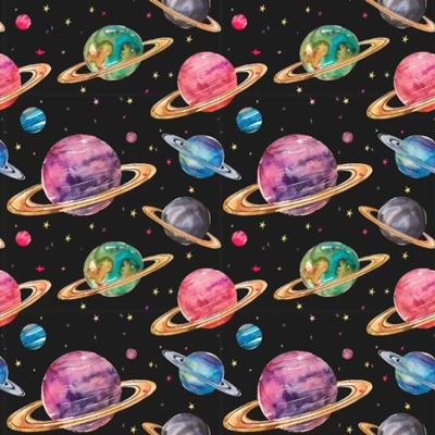 100% Printed Cotton  - EM27-ESDC35 - Cotton Planets