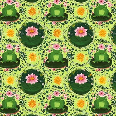 Polycotton Frogs - ESPC14