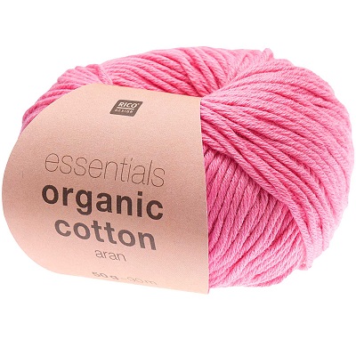 Rico Essentials Organic Cotton Aran 50g - Fuchsia - Coming Soon