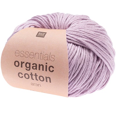 Rico Essentials Organic Cotton Aran 50g - Lilac