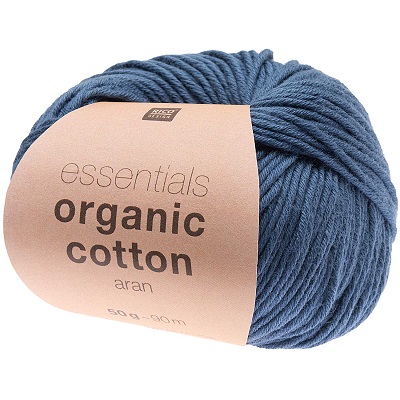 Rico Essentials Organic Cotton Aran 50g - Navy